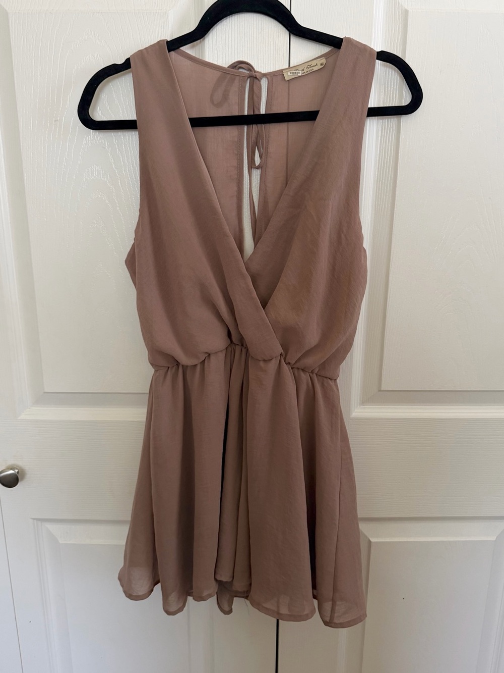 5 for $25! Final Touch Mauve Sleeveless Tie-Back Romper